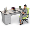 MooreCo® AVID Desk Mobile Desk System - Single Pedestal