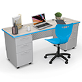 MooreCo® AVID Desk Mobile Desk System - Double Pedestal