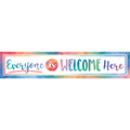 Watercolor Everyone is Welcome Here Horizontal Banner