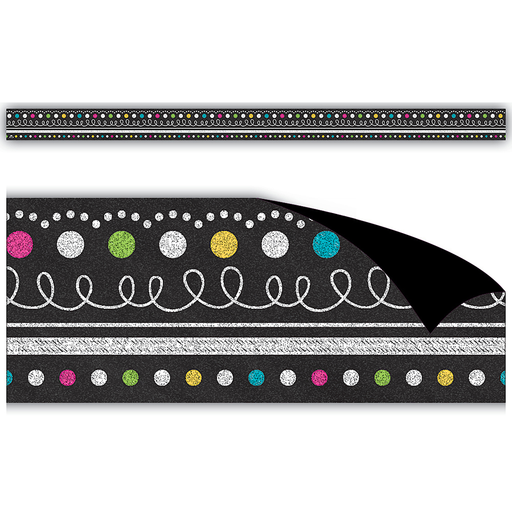 Bulletin Board Decor Border Chalkboard Brights
