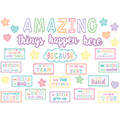 Pastel Pop Amazing Things Happen Here Bulletin Board