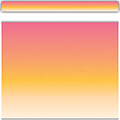 Pink and Orange Color Wash Straight Border Trim