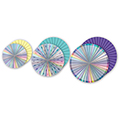 Iridescent Hanging Paper Fans