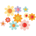 Groovy Flowers 3D Honeycomb Accents