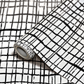 Peel and Stick Decorative Paper - Black Freestyle Grid