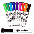 KleenSlate® Assorted Colors Dry-Erase Markers - 10/Pkg