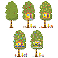 A Teachable Town Large Seasonal Tree House Bulletin Board Set