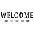 Black and White Welcome Bulletin Board