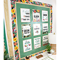 Floral Garden Straight Bulletin Board Borders