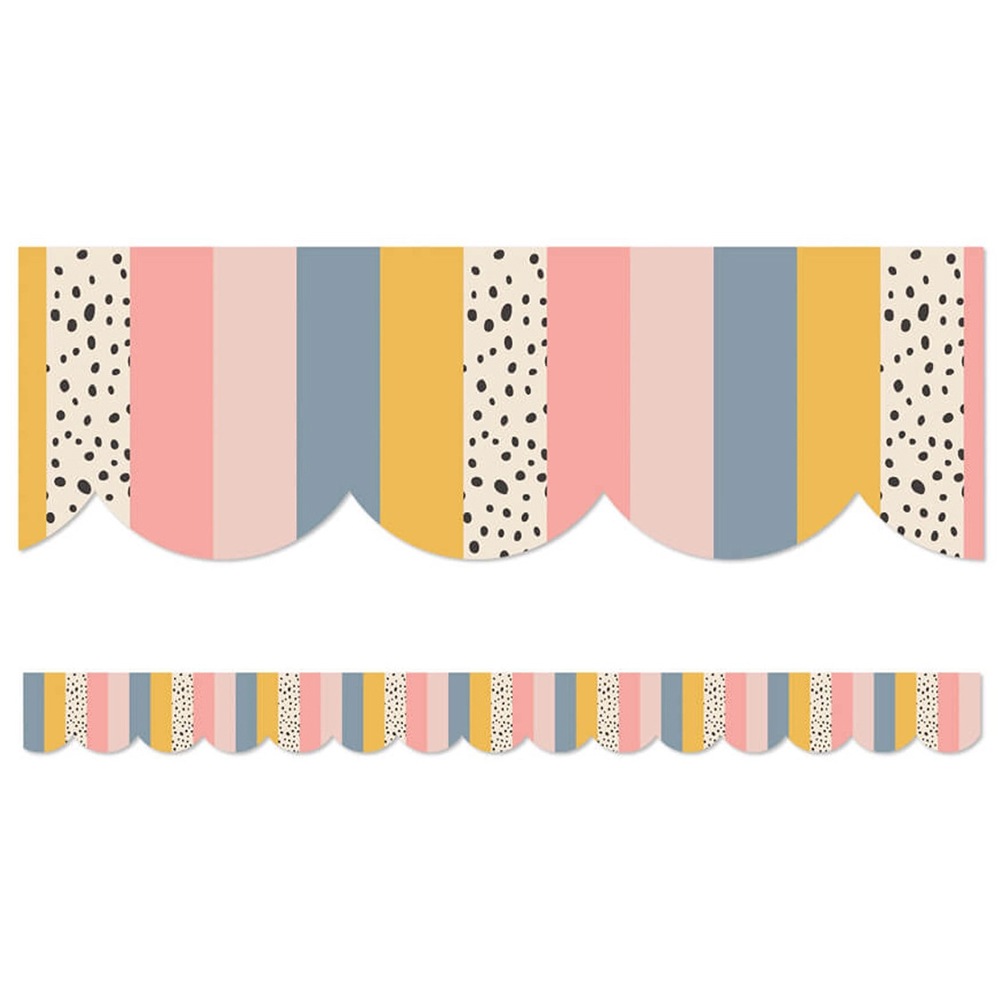 Bulletin Board Decor Stripes Scalloped Bulletin Board Borders