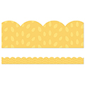 Yellow with Painted Dots Scalloped Bulletin Board Borders