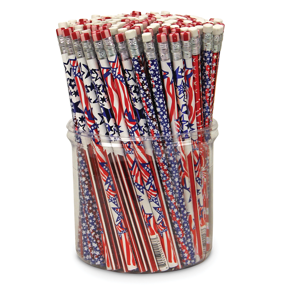 Pencils Patriotic Pencil Assortment Tub 144/Pkg