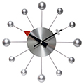 Orb Spoke Wall Clock - 15 in. Diameter, Silver
