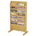 Wooden Mallet Oak Magazine Floor Display - 14/Pocket