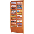 Wooden Mallet Oak Magazine Wall Display - 20/Pocket
