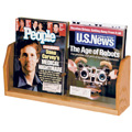Wooden Mallet Oak and Acrylic Countertop Display - 2/Pocket Magazine