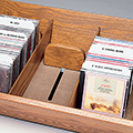 MAR-LINE® Cleveland Solid Oak CD Display without Header