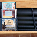 MAR-LINE® Cleveland Solid Oak CD Display without Header with Flipper Tracking