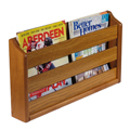 Wooden Mallet Modern Magazine Holder - Double