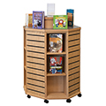 Russwood® Slatwall Mobile Display Unit - With Riser