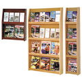 Wooden Mallet Slope™ Oak Literature Wall Displays