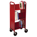 BioFit&reg; Book Truck - Slim 3 Sloped Shelves