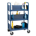 BioFit&reg; Book Truck - 4 Sloped, 1 Flat Shelf