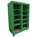 Steel Cabinets USA JV Classroom Open Storage Cabinets - With Casters
