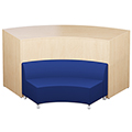 Russwood&reg; Nook Desk with Backrest Bench - 27 in.H x 88 in.W x 53 in.D, Fabric
