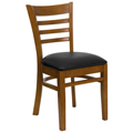 Hercules Ladder Back Chair - Wood & Vinyl