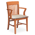 JSI Americana Library Chair - With Arms and Fabric Seat