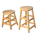 Allied® Solid Hardwood Stool