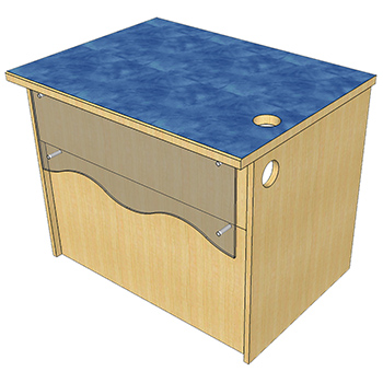 Reference Desk Atlantis&trade; Modular Wood Circulation Desk