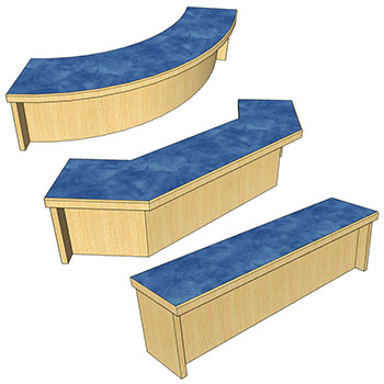 Patron Ledges for Atlantis&trade; Modular Wood Circulation Desk