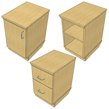 Pedestals for Atlantis&trade; Modular Wood Circulation Desk