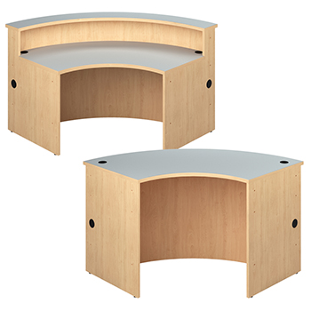 Curved Desks for the Russwood&reg; Palette&trade; Wood Circulation Desk Curved Desk