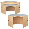 Curved Desks for the Russwood&reg; Palette&trade; Wood Circulation Desk Curved Desk