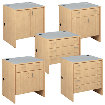 Cupboards for the  Russwood&reg; Palette&trade; Wood Circulation Desk