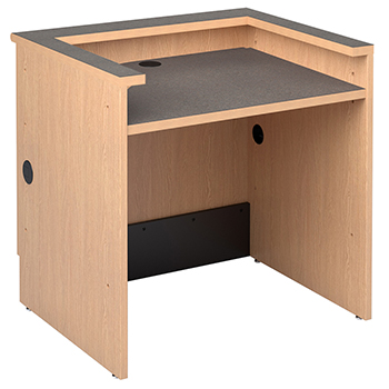 Reference Desks with Patron Ledge for Nautilus&trade; Wood Circulation Desk