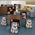 HPFI&reg; Mobile Collaborative Tables - Clover Top
