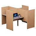 Russwood® Elite™ Computer Carrel - Pinwheels