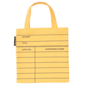 Library Card Flat Canvas Tote Bag - Small