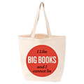 LoveLit I Like Big Books And I Cannot Lie Gusseted Canvas Tote Bag