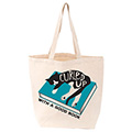 LoveLit Curled Up with a Good Book Gusseted Canvas Tote Bag