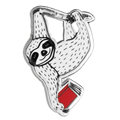 Book Sloth Enamel Brass Pin - 1/Pkg