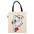 Let's Hang and Read Flat Canvas Tote Bag