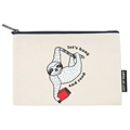 Let's Hang and Read Flat Canvas Zippered Pouch