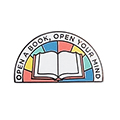 Open a Book, Open Your Mind Enamel Brass Pin - 1/Pkg