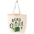LoveLit Read Outside Gusseted Canvas Tote Bag