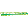 Tie-Dye and Ombre Double-Sided Scalloped Border - Lime